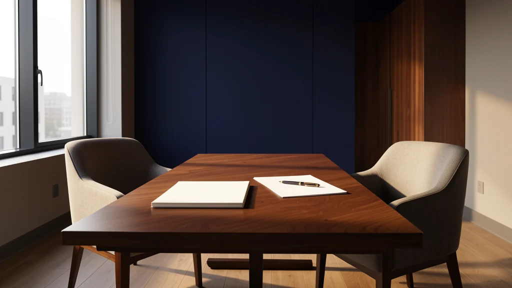 A calm, private professional consultation setting